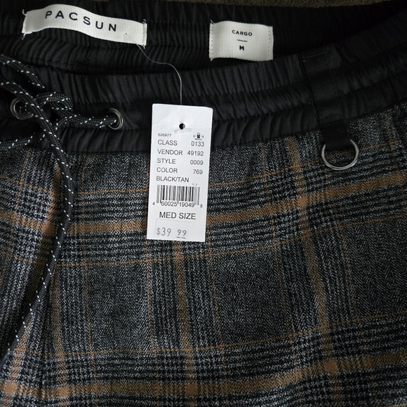 PacSun Gray and Tan Plaid Sweatpants - Picture 2 of 7